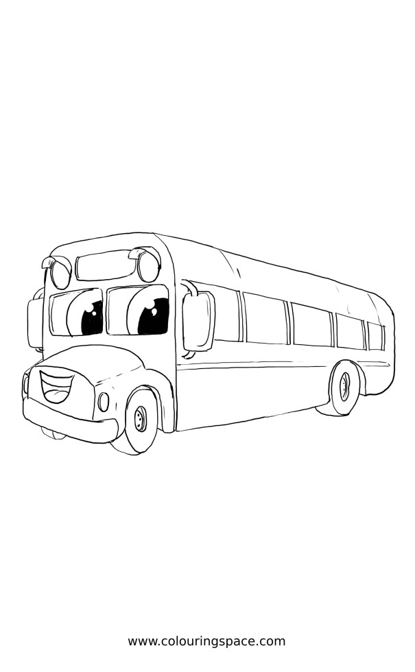 Thumbnail of Cool Smiling Cartoon School Bus