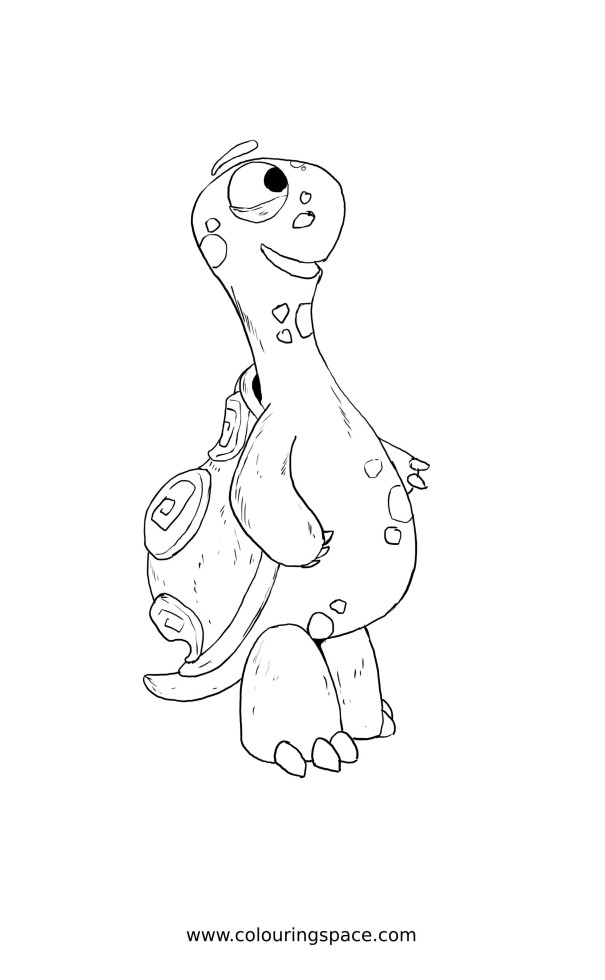 Thumbnail of Funny Turtle Standing Up Character Coloring Pages
