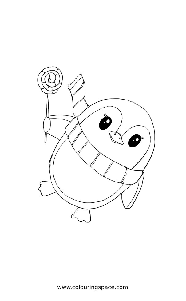 Thumbnail of Kawaii Penguin with Lollipop